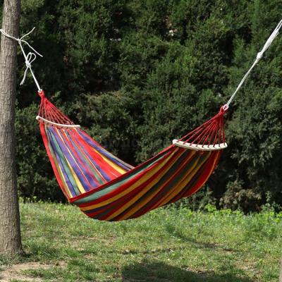 Canvas hammock single double outdoor swing ice silk mesh adult and child anti-rollover indoor and outdoor hanging chair