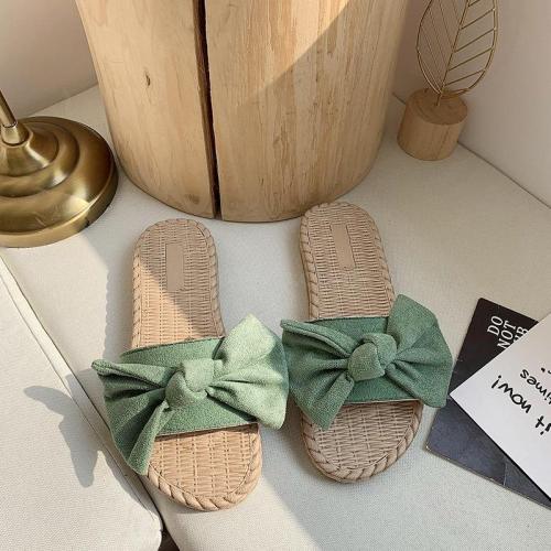 slippers women‘s ins summer outdoor fashion sandals sandals women‘s net red slippers bow outdoor beach shoes