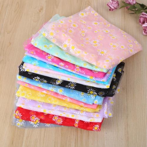 nylon material daisy print american mesh fabric suitable for clothes jewelry crafts decorations