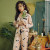 Insta-inspired pajama women spring/summer thin star mickey mickey long-sleeved pantsuit silk ice silk home services wholesale