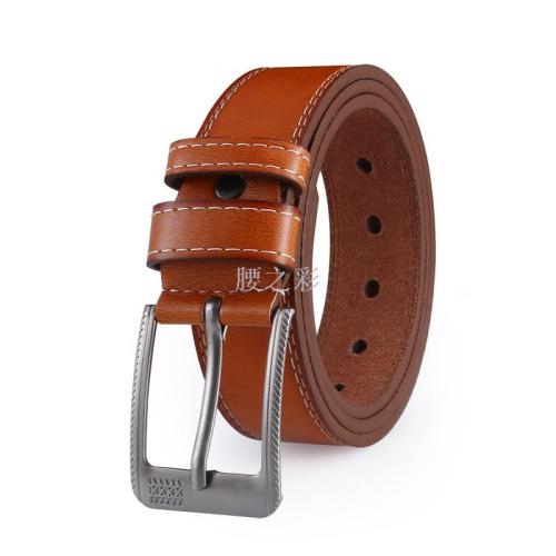 factory direct men‘s belt fashion cutting pin buckle korean-style all-match casual trendy belt ampousen