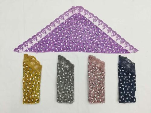 linen printed lace triangle towel japanese and korean popular new