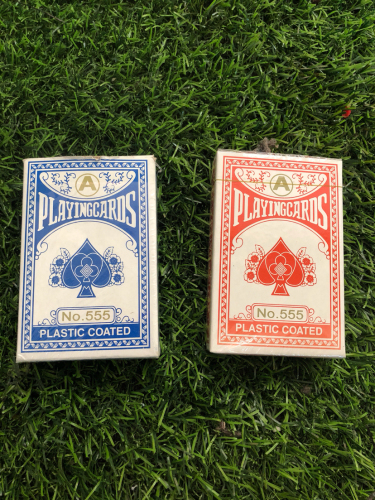 54 Ordinary Poker Cards Red and Blue 2-Color Regular Poker Low-Grade Paper