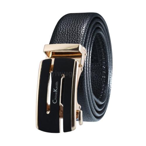Factory Direct Sales Men‘s Top Layer Leather Belt Automatic Buckle Business Korean Version All-Match Youth Belt Trendy New Product