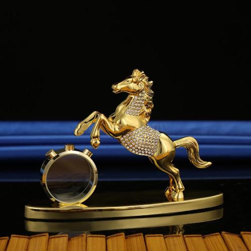diamond gold and silver perfume seat metal ornaments spot wholesale car alloy ornaments a deer safe horse to success