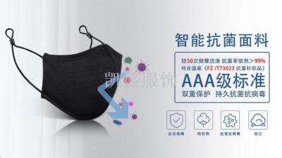 Black cloth antibacterial fairy shield protection breathable, comfortable, adjustable masks can be tested with water