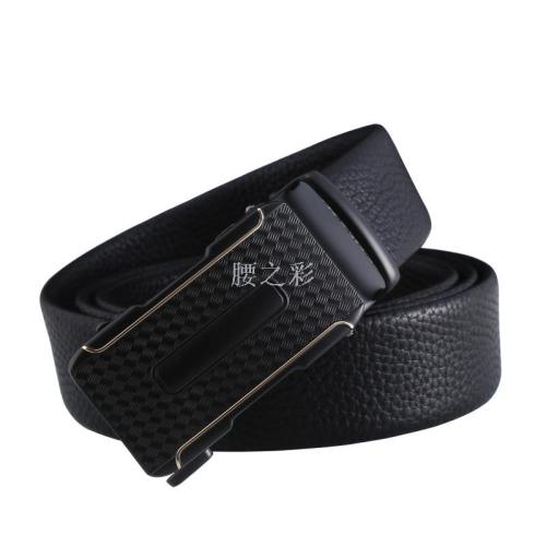 Factory Direct Men‘s Belt Automatic Buckle Business Korean Style All-Match Youth Belt Fashionable New Anpu Dusen