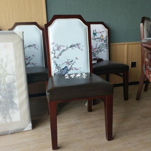shaoxing seafood restaurant dining chair customized farmhouse luxury box solid wood chair theme restaurant personalized dining chair