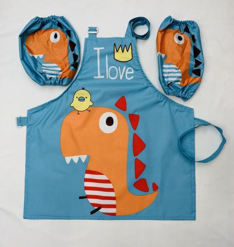 Baby Bib Painting Overclothes Anti-Dirty Waterproof Household Kitchen Baby Eating Clothes Children Sleeveless Vest with Oversleeves