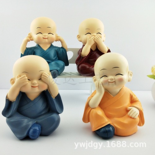 Large Four Monk Manufacturers Supply Resin Craft Ornament Cartoon Home Decoration Stall Wholesale