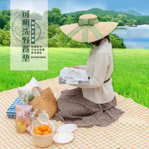 Qiansi Waterproof and Moisture-Proof Liner Picnic Mat Spring Outing Beach Mat 600D Oxford Cloth Outdoor Floor Mat Picnic Blanket