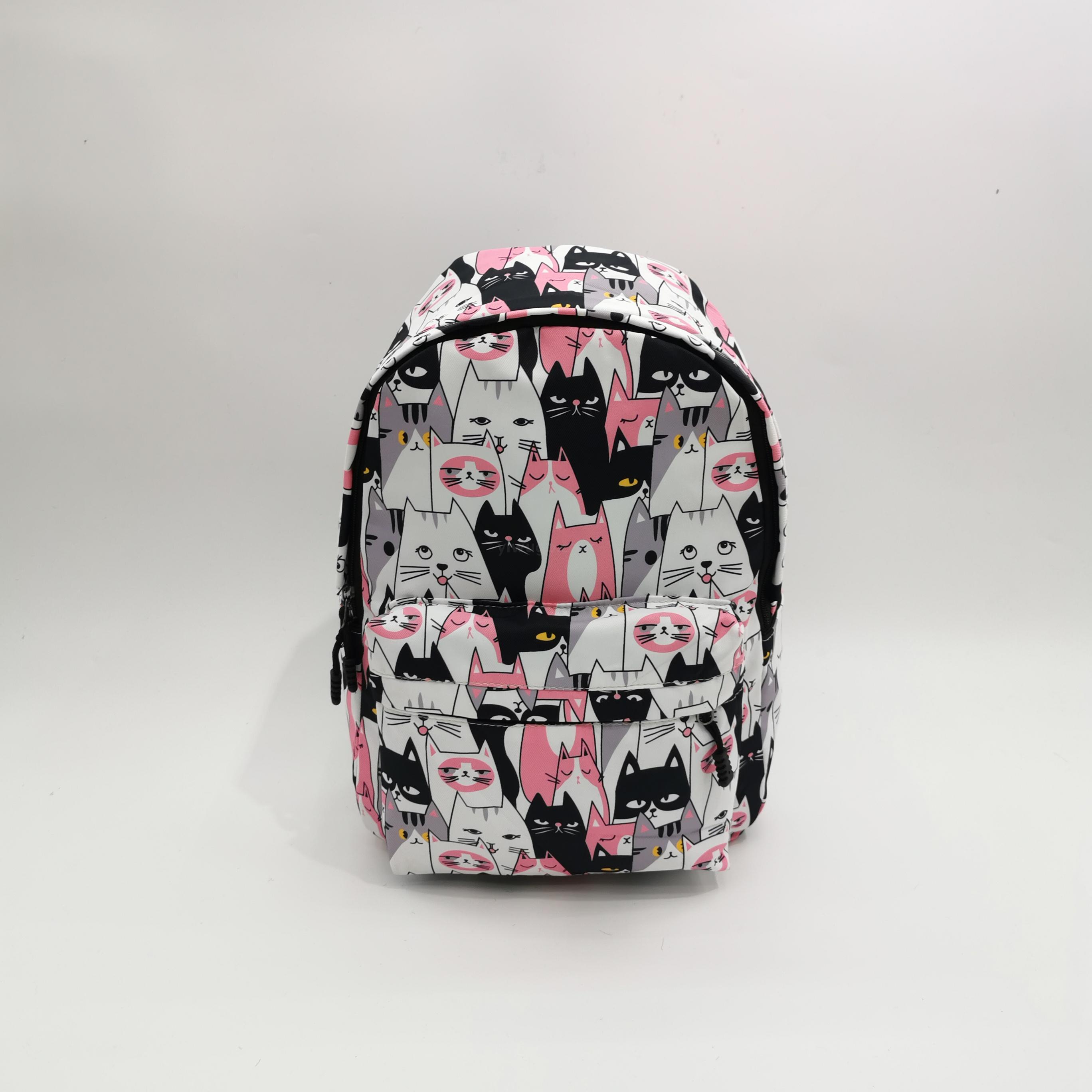 Character cartoon printed backpack Kitty balloon xiao xiong schoolbag boys and girls travel waterpro