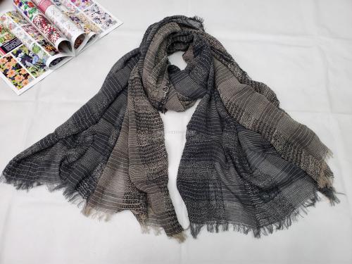 New Japanese and Korean Women‘s Spring and Summer Retro Cotton and Linen Yarn-Dyed Scarf Shawl Scarf Scarf