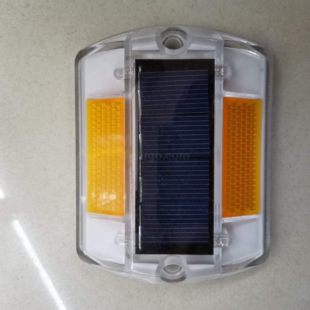 Solar power spike/cast aluminum spike/reflective warning bump road sign/double side glow /LED spike