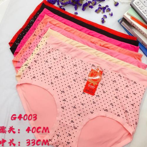 Foreign Trade Underwear Women‘s Underwear Large Briefs Solid Color Mommy‘s Pants Factory Direct Sales