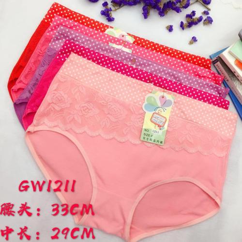 foreign trade underwear women‘s underwear dot lace stitching briefs mummy pants factory direct sales