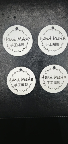 hand-made paper card tag card listing place of origin