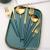 Portuguese emerald tableware stainless steel 304 gift set cutlery fork spoon