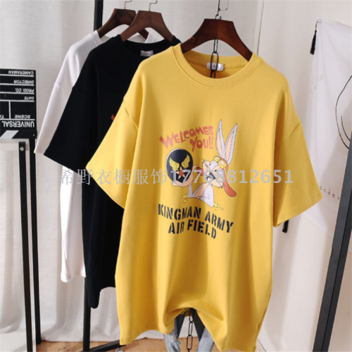 2020 summer new women‘s short-sleeved t-shirt inventory foreign trade women‘s t-shirt korean-style miscellaneous tail goods stall wholesale