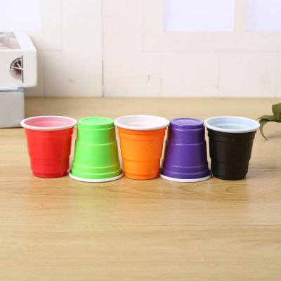 Colorful Color Matching Disposable Water Cup Drink Cup Juice Cup Food Grade Pp Material for Outdoor Barbecue BBQ