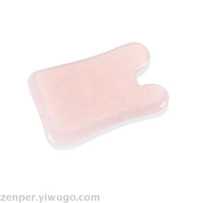 wholesale rose quartz pink natural jade stone massager set gua sha scraping massage tool