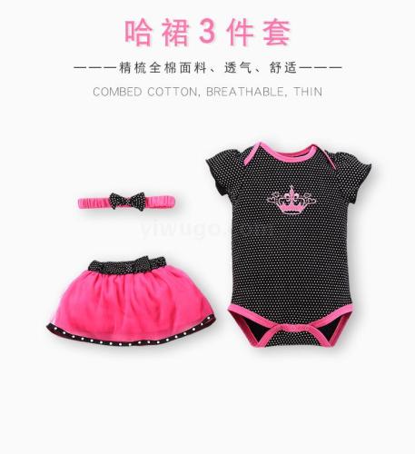 Baby Clothes Spring and Summer New Children‘s Clothing Popular Baby European and American Princess Dress Jumpsuit Three-Piece Suit Girls‘ Veil Dress