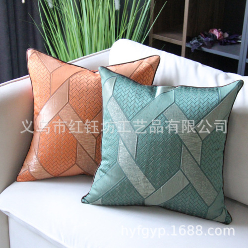 nordic pillow ins light luxury sofa pillow american luxury modern living room high-end back pillow square customization