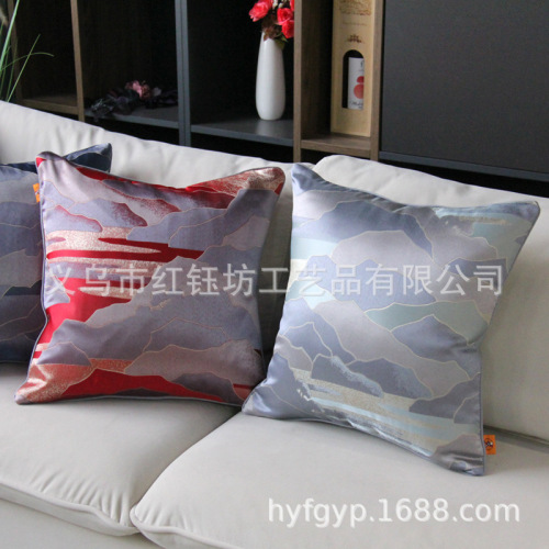 Light Luxury Sofa Pillow Cushion Living Room Modern Minimalist Nordic Waist Pillow Bedside Cushion Pillowcase without Core Model Room 