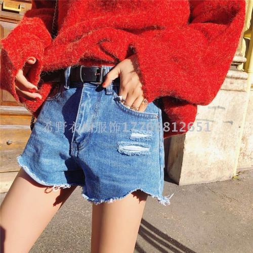 jeans women‘s clothing inventory miscellaneous personality hot selling women‘s denim shorts factory direct wholesale