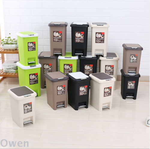 Household Pedal Trash Can Creative Hand-Pressed Trash Can Kitchen Living Room Bathroom Trash Can with Lid Wholesale