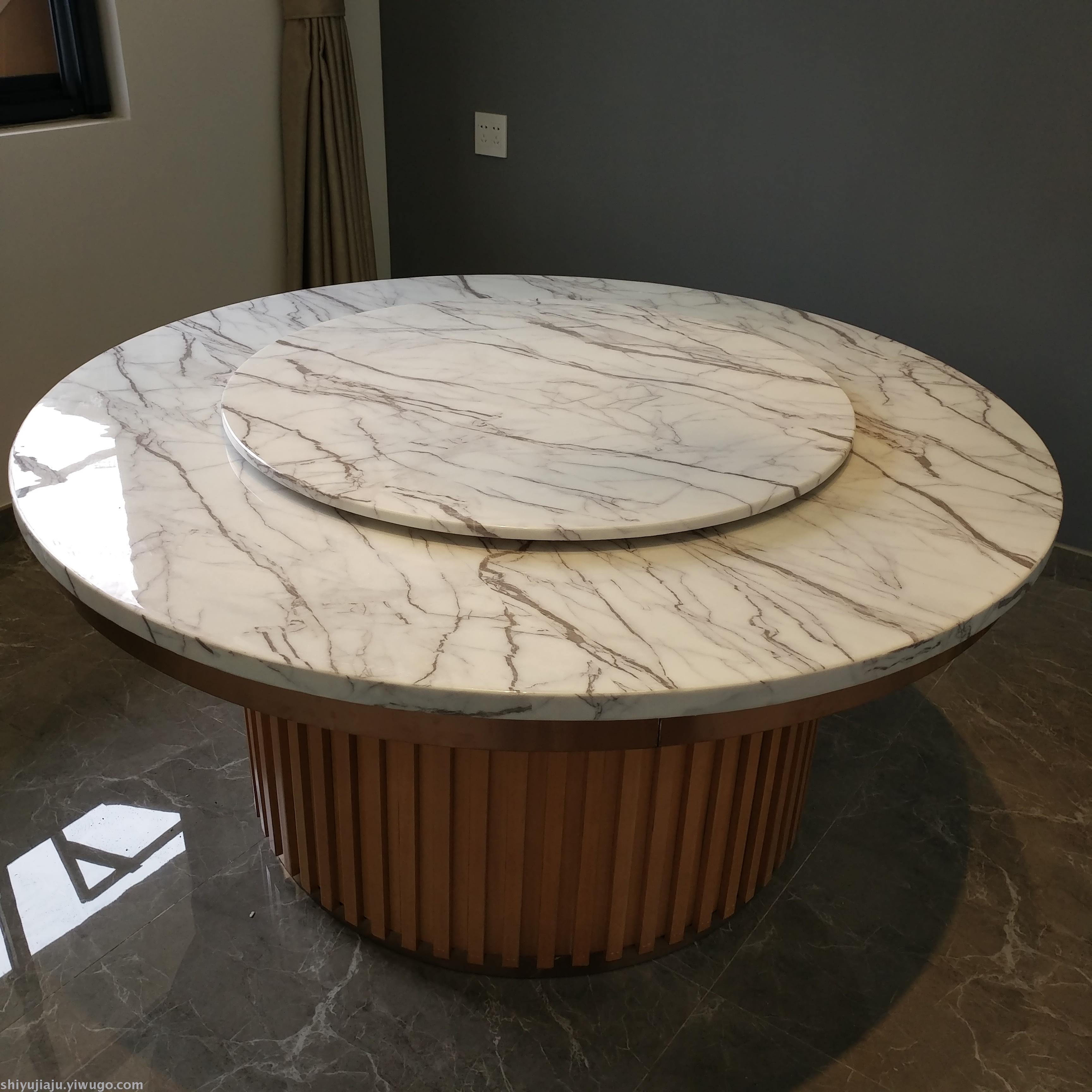 Supply Family Modern Simple Dining Table Restaurant Marble Round Table Hotel Small Box Nordic Light Luxury Tables And Chairs
