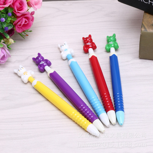 Korean Stationery Push Cute Cartoon Student Rainbow Wholesale Ballpoint Pen Personalized Oil Pen Creative Office Ballpoint Pen
