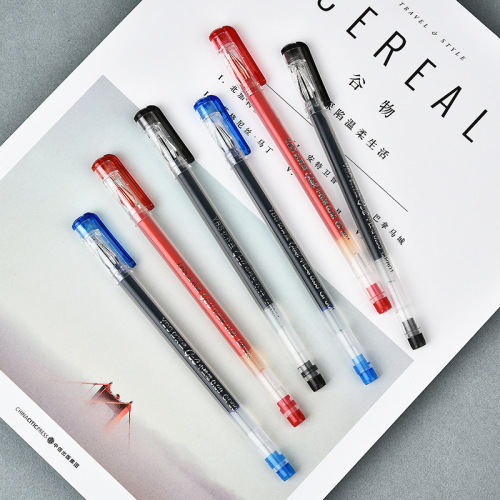 Wholesale Large Capacity Gel Pen Black 0.38 Red and Blue Water Pen Student Learning Stationery Office Supplies Signature Pen 