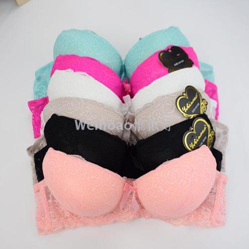 Cross-Border European Size with Steel Ring Lace Comfortable Sexy Thick Cup Bra