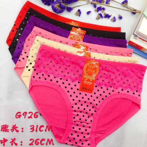 Foreign Trade Underwear Women‘s Underwear Dot Briefs Lace Stitching Girls‘ Pants Factory Direct Sales