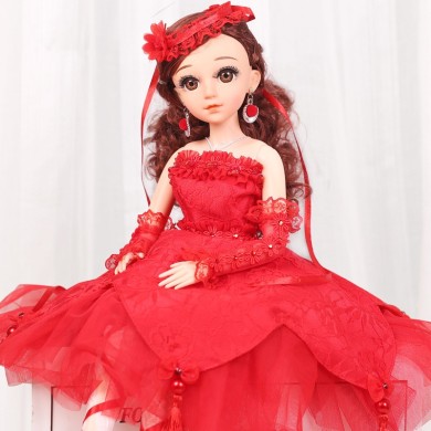 迪美60厘米会唱歌洋娃娃儿童玩具搪胶公仔小女孩生日礼物过家家