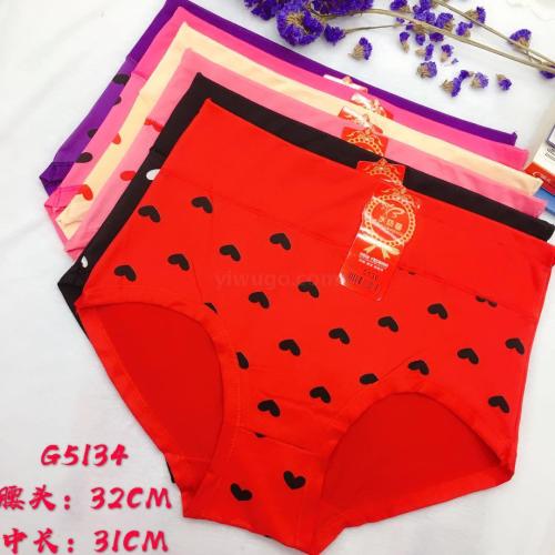 Foreign Trade Underwear Women‘s Underwear High Waist Briefs Solid Color Stitching Mommy‘s Pants Factory Direct Sales