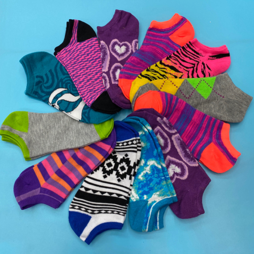 Stall Jacquard Women‘s Boat Socks Foreign Trade Women‘s Socks Bright Women‘s Boat Socks Socks