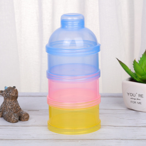 Three-Layer Transparent Color Baby Milk Powder Box without Phenol a Portable Mini Multi-Layer Packing Storage Box
