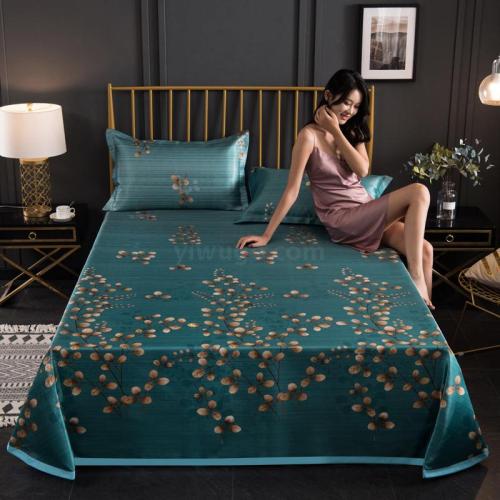 summer sleeping mat folding mat pure ice silk bed sheet cool ice silk fashionable and exquisite-luxury style