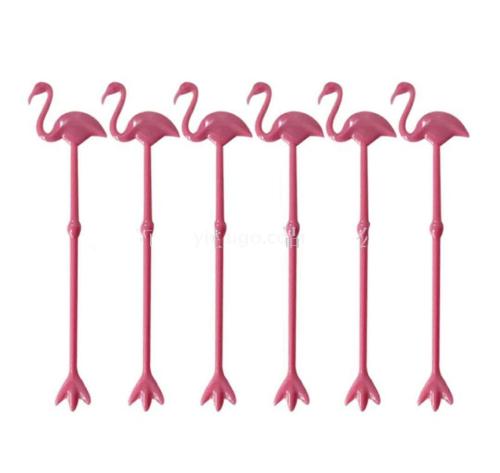 Sunshine Department Store Wind Flamingo Stirring Rod Hot creative Multi-Color Optional Cocktail Juice Stirring Rod 