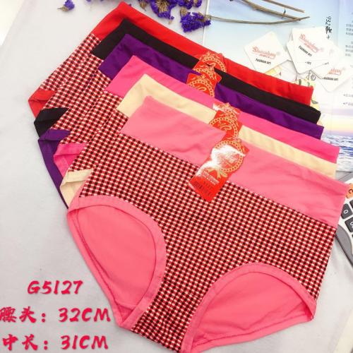 Foreign Trade Underwear Women‘s Underwear High Waist Briefs Solid Color Stitching Mummy Pants Factory Direct Sales 