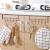 Home Kitchen Iron Cabinet Storage Hanger Multi-Functional Row Hook Wardrobe Organizer Kitchen Seamless Nail-Free Hook