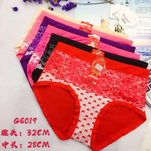 Foreign Trade Underwear Women‘s Underwear High Waist Briefs Lace Stitching Mommy‘s Pants Factory Direct Sales