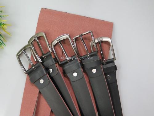 stall men‘s belt construction site work belt genuine leather leather belt cutting pin buckle factory direct sales