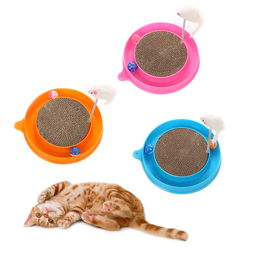 Pet Supplies Cat Toys Single-Layer Play Plate Spring Mouse Track Game Plate Cat Scratch Board Factory Cross-Border Wholesale