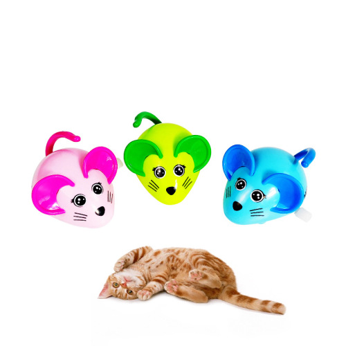 Cat Wind-up Toy ABS Swing Mouse Semi-automatic Chase Play Pet Supplies Factory Direct Sales Cross-Border Wholesale