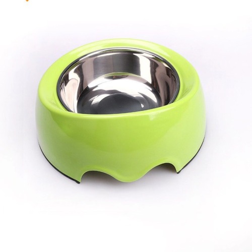 Medium Size M Factory Direct Supply Oblique Mouth Bowl Set Pet Food Bowl Non-Slip Stainless Steel Inner Basin Quality Reliable 