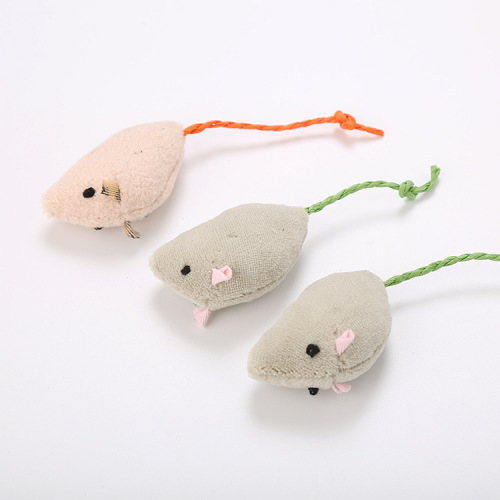 Pet Supplies Cat Short Plush Mouse Modeling Toys Cute Mini Factory Spot Cross-Border Wholesale