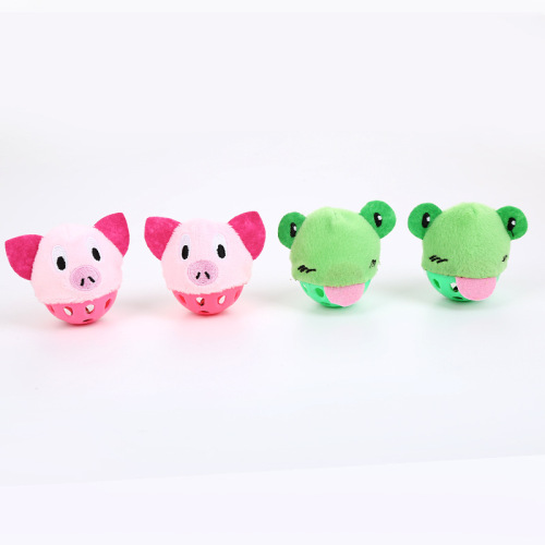 cat toy plastic hollow bell ball pig frog sounding toy pet supplies factory direct cross-border wholesale